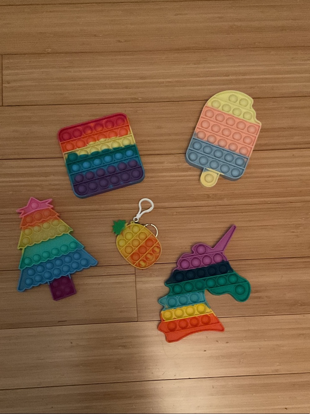 Rainbow Assorted Pop It Fidget Toys - Multicolor